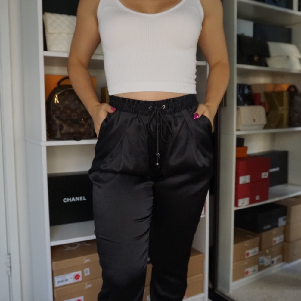 Textured Silk Jogger Pant